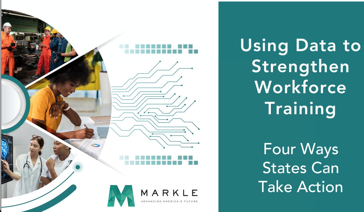 .<a href="/MarkleFdn/">Markle Foundation</a>’s latest report: Using Data to Strengthen #WorkforceTraining Four Ways States Can Take Action serves as a resource for state leaders to help them achieve more beneficial workforce training programs for their local communities.
Check it out: markle.org/using-data-to-…
