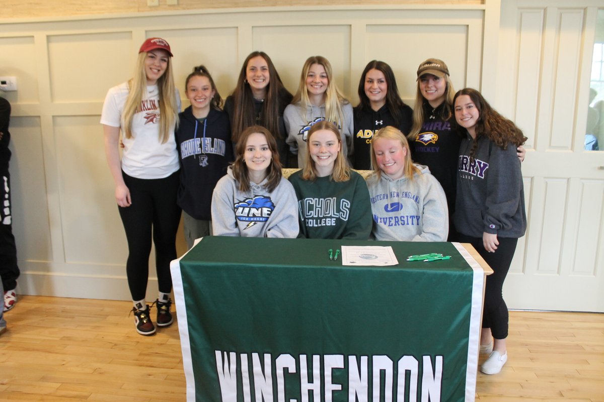 This year, 15 girl student-athletes have signed college commitments for 2023-2024. We don't know of another year in the school's history when so many girls have gone on to play their sport at the next level. Today, 11 more students signed.  #TheWinchWay #TheWinchendonSchool