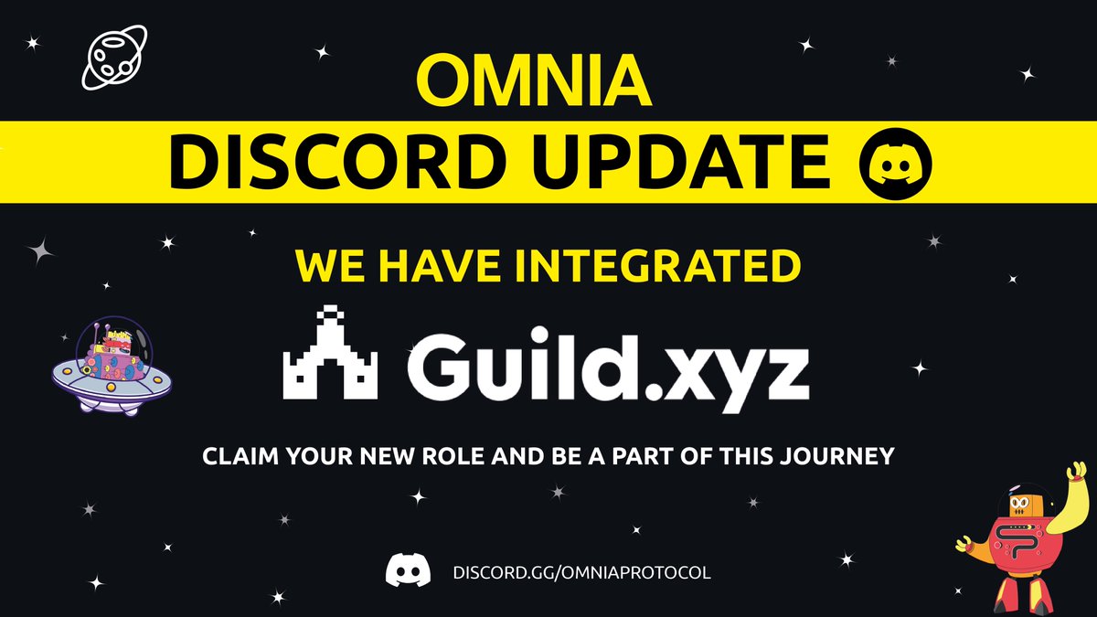 We have integrated <a href="/guildxyz/">Guild</a> into our Discord server.

Addresses that generated endpoints and/or are running nodes can claim the proper roles automatically. #NFT holders have a special role, and there's a lot coming.
Claim your new roles at discord.gg/omniaprotocol