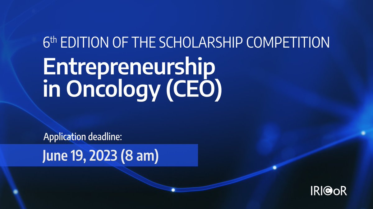 IRICoR (@iricor_) on Twitter photo 🗣️6th edition of the Scholarship Competition – Entrepreneurship in Oncology (CEO), as part of the Life Sciences Entrepreneurship Development Program! @Montreal_InVivo @FacPharmUdeM <a href="/jmsbconcordia/">John Molson School of Business</a>
🎯Call for applications: bit.ly/3Lx8XxG 🗣️6th edition of the Scholarship Competition – Entrepreneurship in Oncology (CEO), as part of the Life Sciences Entrepreneurship Development Program! @Montreal_InVivo @FacPharmUdeM <a href="/jmsbconcordia/">John Molson School of Business</a>
🎯Call for applications: bit.ly/3Lx8XxG