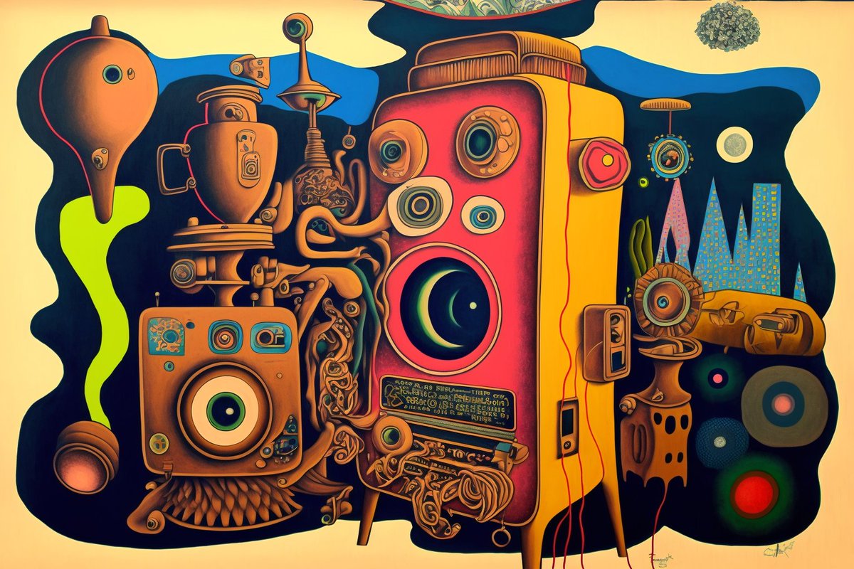 BadTimeMachine_'s tweet photo. "Thrifted Gadgets"
#cryptoart #SURREALISM #ai #aiart #aiia #aiiia @SuperRare @foundation @opensea
#NFTCommunity #NFTartists #ailust @CozomoMedici
#Colors #modernart #art #NFT #nft @kdean
@GBMedici #vintage #vintagedecor https://t.co/BMSbXqd5CL