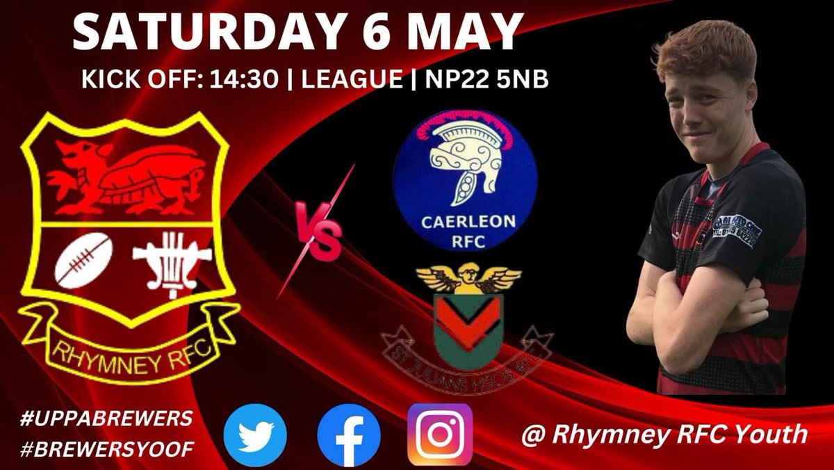 LEAGUE DECIDER | It's the final league fixture and league decider as we welcome the combined youth team of St Julians/Caerleon to the park this Saturday KO 14:30. Can the brewers finish their season off in style by being crowned league winners? #UppaBrewers #BrewersYoof 🔴⚫️🏉