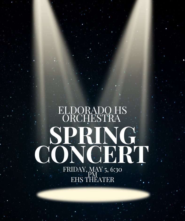 Please come support us this Friday! Free admission. 6:30 pm in the EHS Theater.