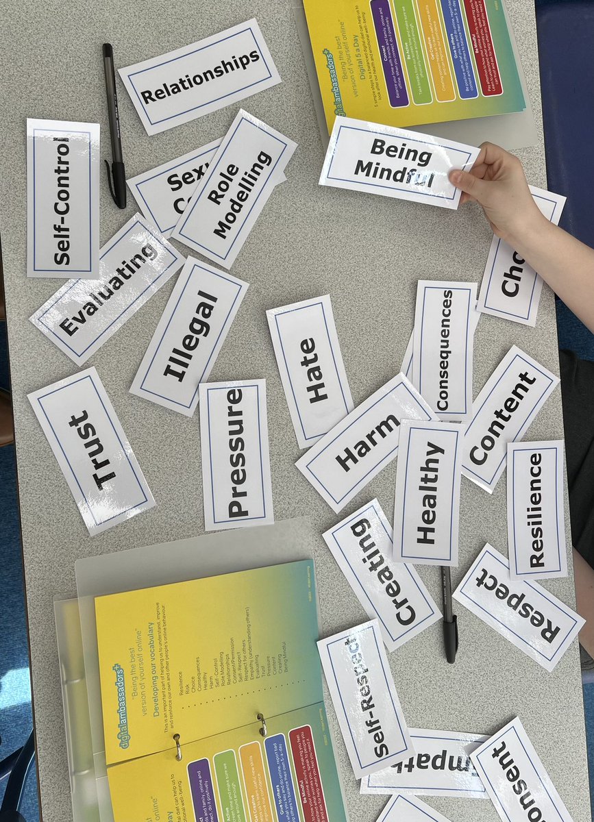 WiderLearning's tweet image. Wow, that was an outstanding first Digital Ambassadors Plus module today with @grovepri Y5. Super recall from previous sessions, really mature conversations about the Digital 5 a day, and thoughtful use of relevant vocabulary. 👏👏👏 Well done everyone. #OnlineSafety #rolemodels