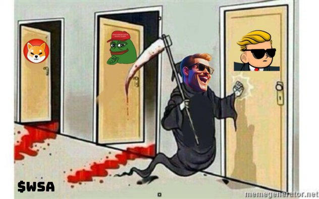 WallstreetARB's tweet photo. Who's next? 

$WSA is on da way

$PEPE $BOB $SUI #PepeCoin #memecoins $PHUB $WOJAK $GME $AMD $SPY $ETH $AIDOGE #ELON #WSA #WSB https://t.co/FSU14ukYWg