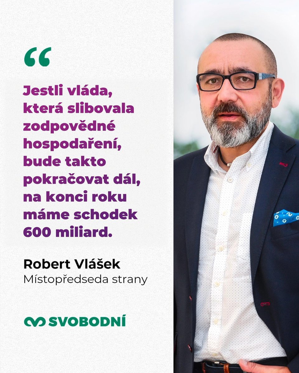 Náš místopředseda, Robert Vlášek, bude na večerním vysílání mluvit i o rekordním schodku za první čtyři měsíce roku, který nasekala současná vláda. 💸

🔴Jaké navrhuje Robert Vlášek řešení? Vyšší daně nebo úspory z eráru? To se dozvíte od 20:30 v dnešním vysílání: