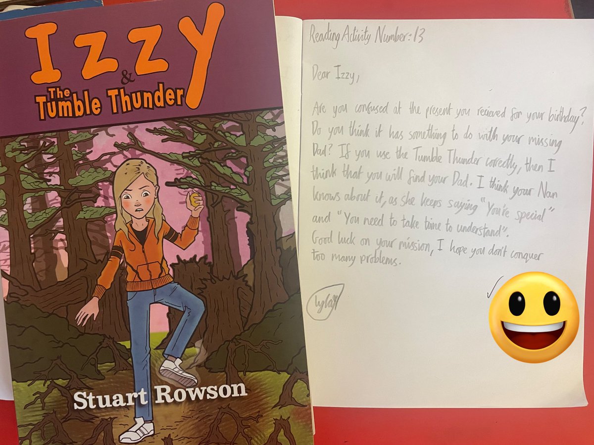 After our author visit from @StuartRowson many of our children have purchased a copy of the book and been fully immersed! Here’s a letter to the main character written by one of our children. #readingforpleasure #welovetoread #readingjournal 📚 📕