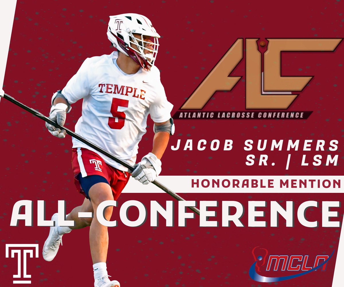 Congrats to Jacob Summers (Sr. | LSM) on being named All-Conference Honorable Mention for the Atlantic Lacrosse Conference! Summers made big plays all over the field this spring for the Owls grabbing a ton of GBs, forcing turnovers and dropping 3 assists.