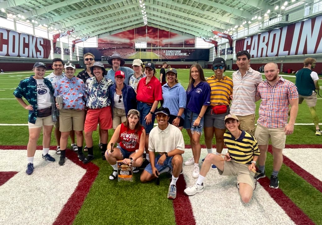 UofSC_AT's tweet photo. From “Dads” to “Grandparents”, the Post-Professional AT Class of 2023 “aged” well over their time in the program. #ATOlympics #GamecockAT https://t.co/qG0pVB8EF3