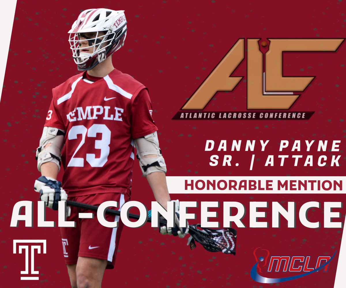 Congrats to Danny Payne (Sr. | Attack) on being named All-Conference Honorable Mention for the Atlantic Lacrosse Conference! Danny had a monster year from the left side racking up 30 goals and 10 assists &amp; was named to MCLA Player of the Week Honor Roll after a hat trick vs WVU