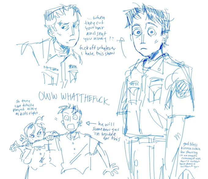 also more little roman sketches bc. brainrot #succession 