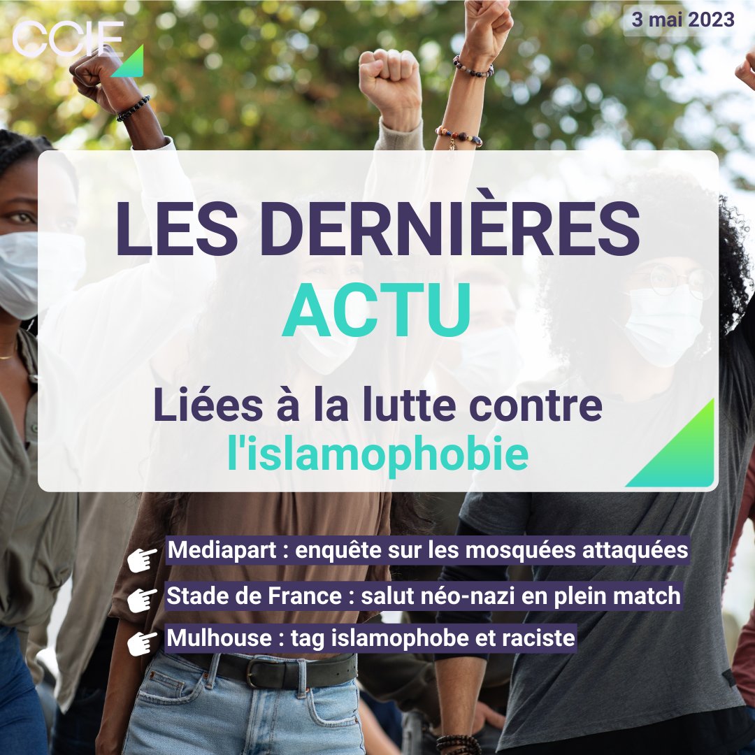 CCIEurope's tweet photo. ❓Que pensez-vous de ces actualités ? Dites-nous tout en commentaire ⬇️
#CCIE #UrgenceAction #Islamophobie
#Mediapart #Relicha #Salam #JoeBiden #POTUS https://t.co/vyALMrMSbH