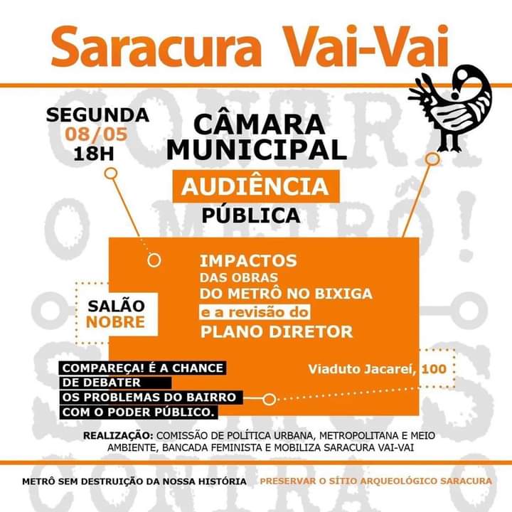 cpcusp's tweet photo. Atenção, Bixiga!
#repost @estacaosaracuravaivai
Audiência de revisão do Plano Diretor especificamente para a região do Bixiga, em São Paulo, atendendo reivindicações da comunidade. 
#Bixiga #BixigaNegro #EstaçãoSaracuraVaiVai #quilombo #vaivai #Saracura #metro #linha6laranja https://t.co/dhANO3PPqU