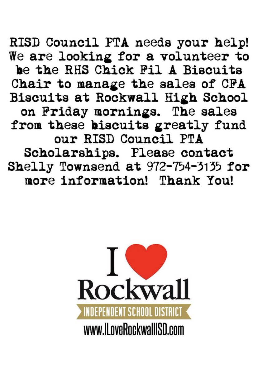 I Love Rockwall ISD Council of PTAs (@iloverisd) on Twitter photo  I Love Rockwall ISD Council of PTAs (@iloverisd) on Twitter photo