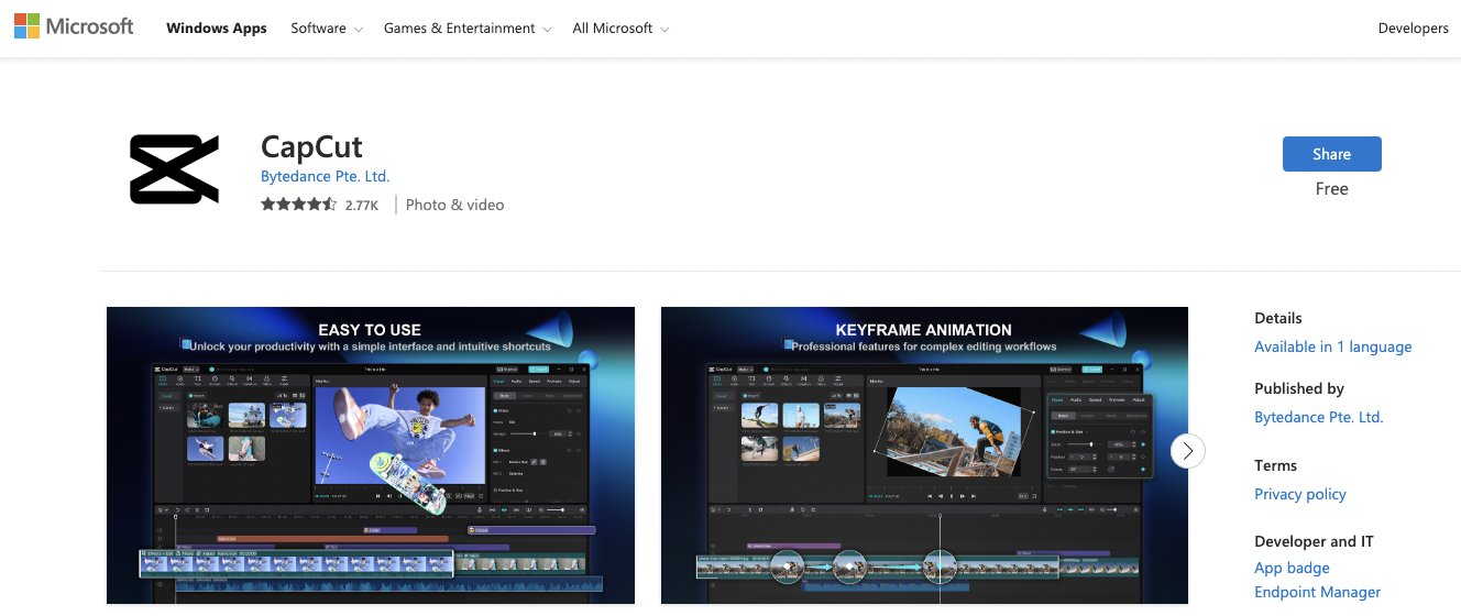 CapCut - Microsoft Apps