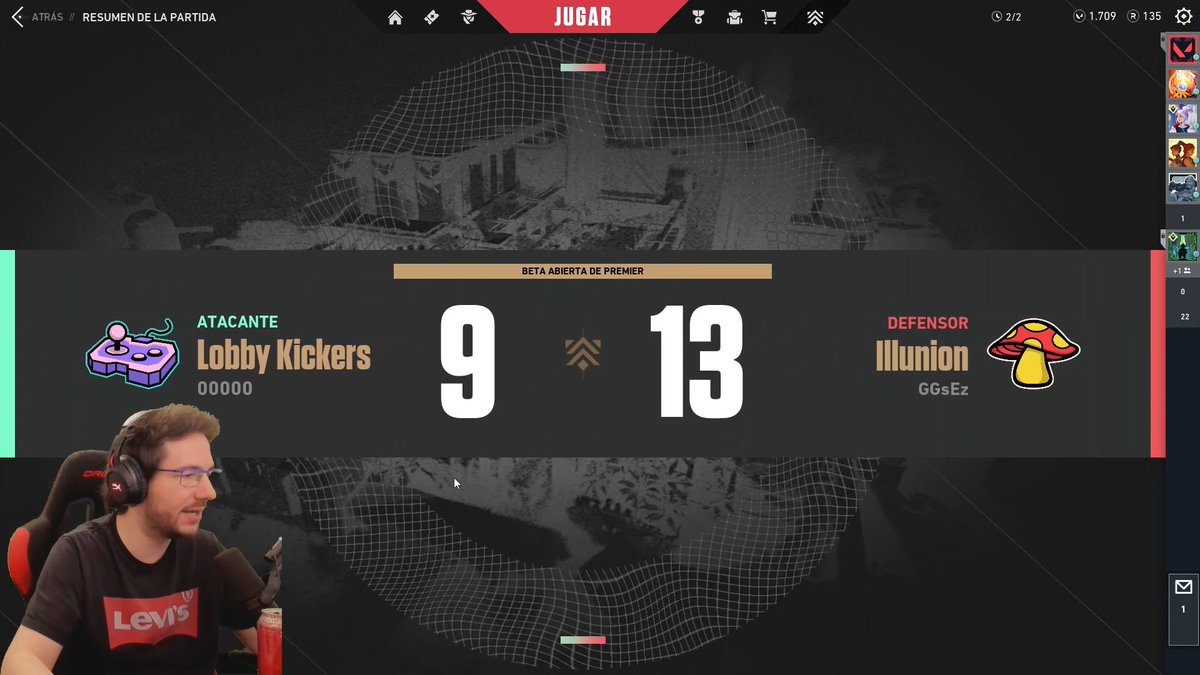 REBORNATlON's tweet photo. 📌| El team Lobby Kickers ha caído en la tercera partida de la Prueba de Sistema de la Premier y han quedado en segundo lugar.

Resultado final:  9 - 13

#ValorantPremier #VALORANTPremierBeta https://t.co/NcznYLtmRQ