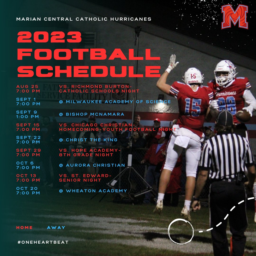 MarianCentralFB's tweet photo. SCHEDULE REVEAL! 

The 2023 stage is set! #OneHeartbeat https://t.co/JMjaMCj1FW