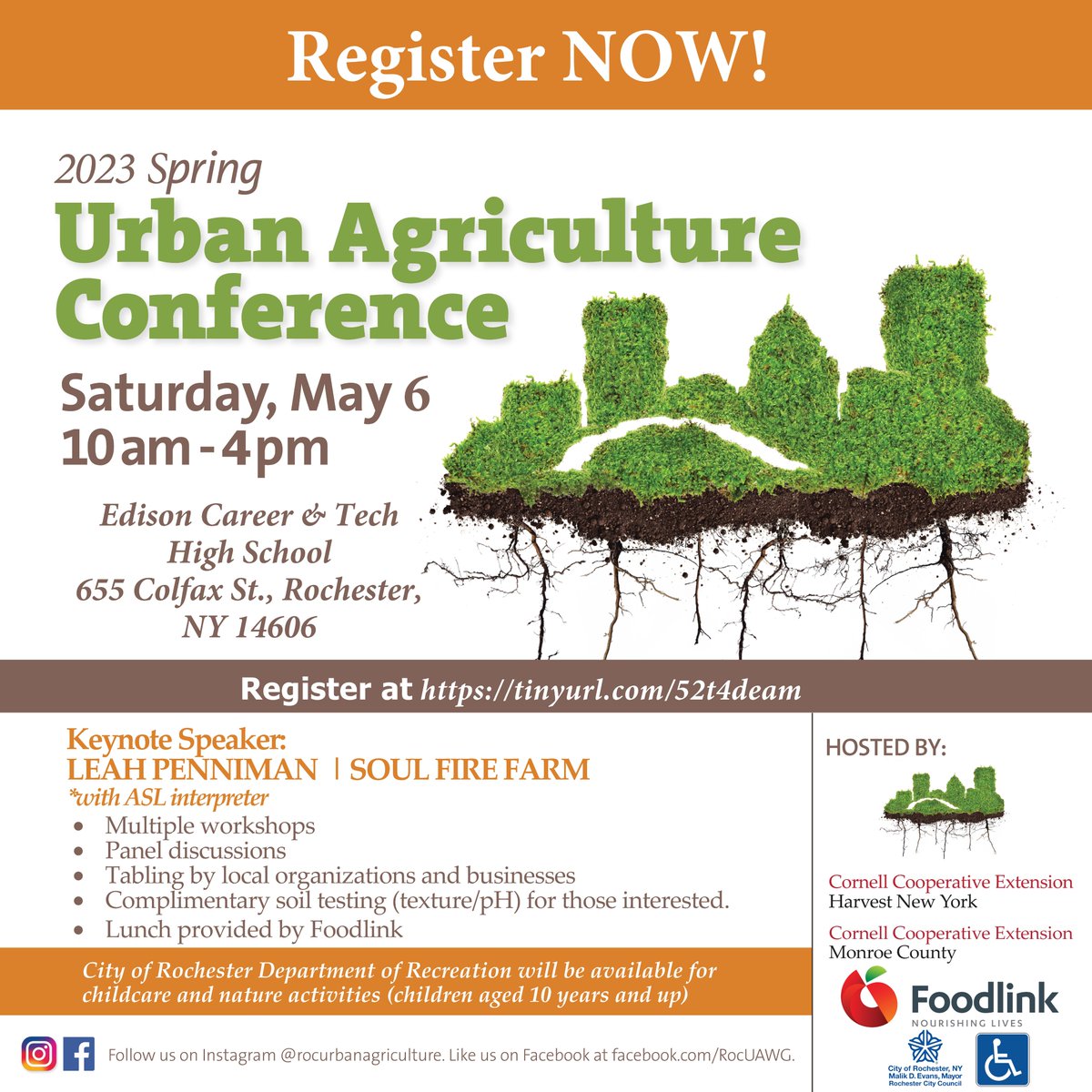 CommPlaceGR's tweet image. The 2023 Spring Urban Agriculture Conference is happening 
Saturday May 6 from 10 AM-4PM
Edison Career &amp;amp; Tech High School