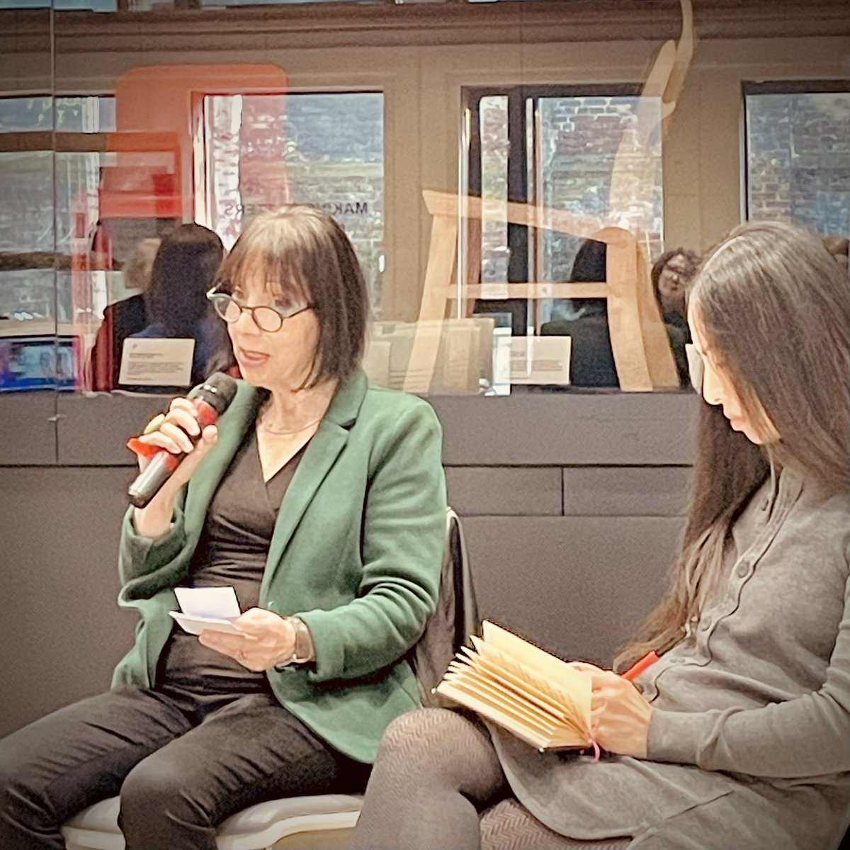 ArchiBarac's tweet photo. It’s been worth waiting for; the postponed @Research_LMArts event “Architectures of Care” #hybrid event this evening features Elke Krasny, @julietpdavis (on screen), @bxdecarli and @bo_tang, chaired by Anne Karpf. #architecturalresearch #interdisciplinarity #dutyofcare #urbanism https://t.co/jPTpMdqLLH