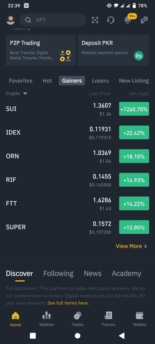 15% pumped $ftt #ftt also on top gainers in just 40 minutes but no one like retweet 😢 Don't forget to join premium membership life time fees just 50% 1 member reaming in discount then fees increase to 100$ My WhatsApp number+923171483503 #btc #eth #crypto
