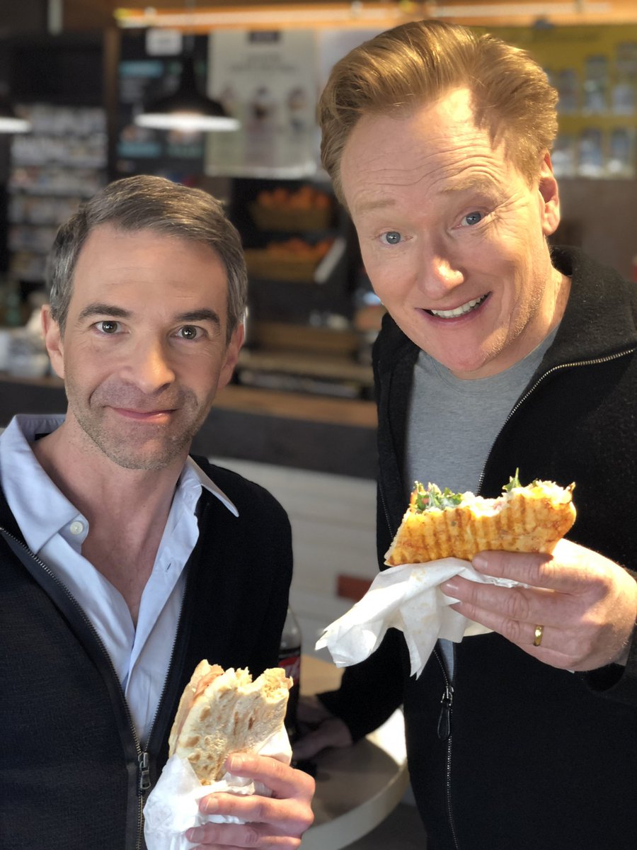 TeamCoco's tweet photo. On #INSIDECONAN, Mike and @jessiestwats are talking to #CONAN OGs Jordan Schlansky, Jason Chillemi, and Frank Smiley. They discuss the Italy trip, Jordan's foray into nude modeling, and the importance of thinly sliced prosciutto. 🇮🇹 Listen: https://t.co/mT2Wa3Un5d https://t.co/iETyLZBZn9