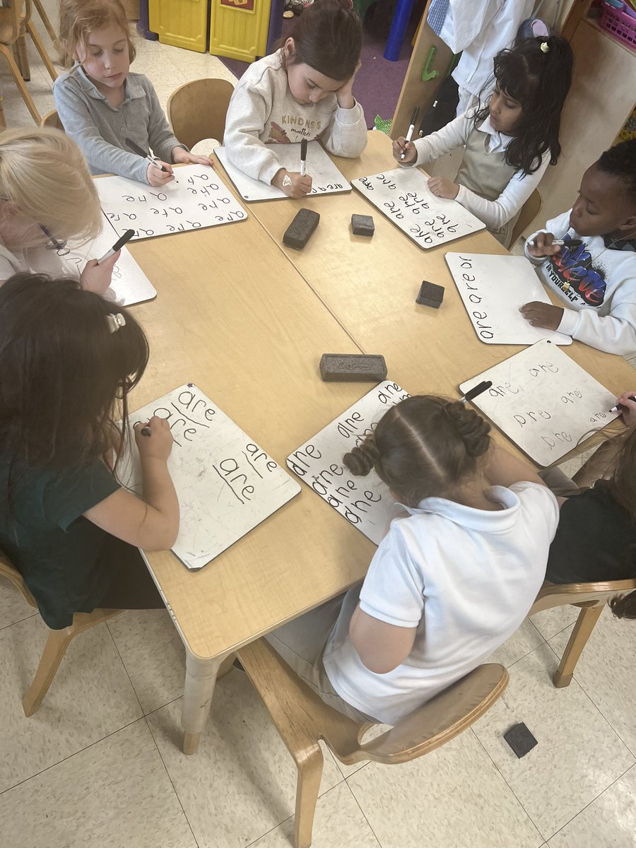 Great job writing the sight words “we” &amp; “are” during graphics practice this week 😊