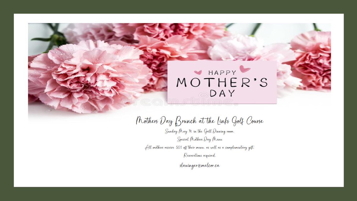 Join  us again this year for Mother's Day! Enjoy some great food and good  times with the whole family. Please RSVP with Shawna at  slauinger@melcor.ca
