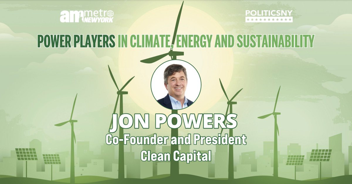 We are proud to share that @powersjon , our President, was named one of @PoliticsNYnews
@amNewYork Power Players in Climate, Energy and Sustainability.  

Congratulations, Jon!  

Read more here: politicsny.com/power-lists/po…

#politicsnypp #pnypp #powerlist #amnypp #amnewyorkmetropp