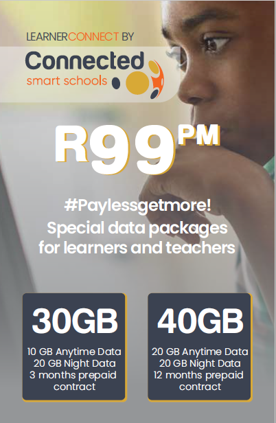 CSmartSchools's tweet photo. Get yourself the hottest data deals  and convenient plans with LearnerConnect by Connected Smart Schools &amp; MTN for only R99pm! Also Discover other exclusive deals on DiSaaS, uzothola more freedom and convenience.Don't miss out. FMI visits https://t.co/RrrQgO2CgE 
#Paylessgetmore https://t.co/EqZtuOxezN