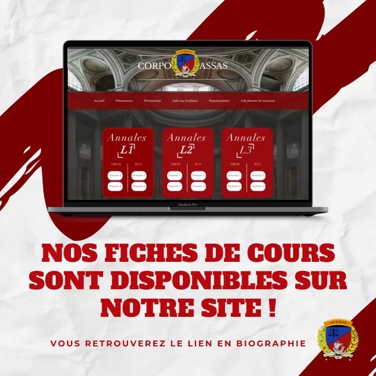 Chères étudiantes, chers étudiants,

Comme chaque année, la Corpo vous propose diverses aides pour aborder sereinement la période des partiels 💻

Vous retrouverez des fiches retraçant la trame du cours ou abordant toutes les notions clés 📚

Bonnes révisions😉