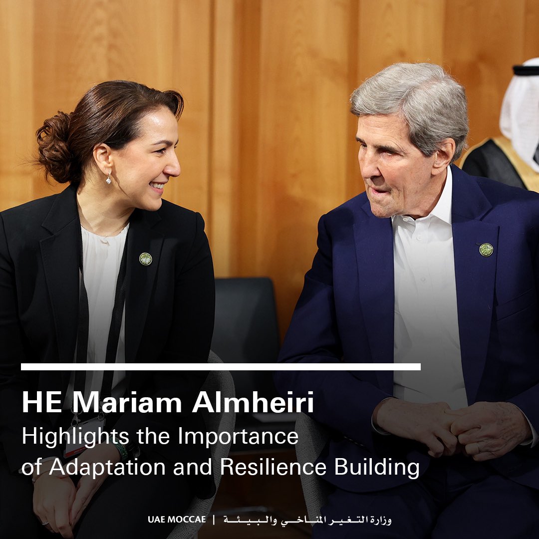 As part of her participation in the #PetersbergClimateDialogue in Berlin, HE Mariam Almheiri, Minister of Climate Change and Environment, emphasised the crucial role of adaptation and resilience-building in tackling the global climate crisis.