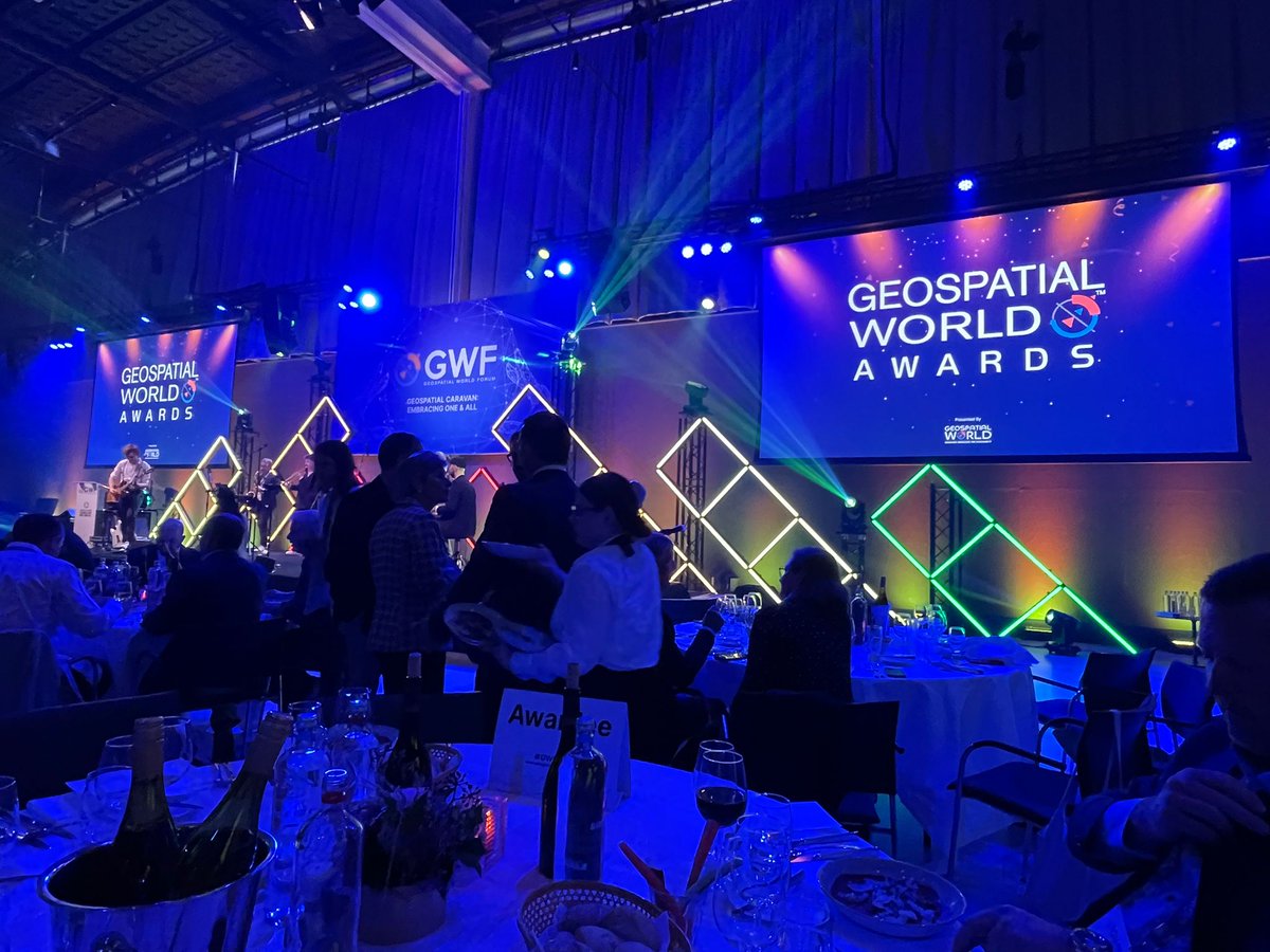#GWF2023 |  Tonight : Geospatial World Leadership Awards! 🥳🍾
Recognizing leaders &amp; organizations for their outstanding contribution to the #global #geospatial industry 

Excited to meet all these geospatial professionals 🤩

                                       🥁🥁🥁