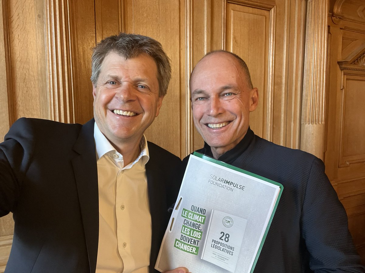 Danke <a href="/bertrandpiccard/">Bertrand PICCARD</a> für Deine super Projektideen für die Politik! Impulse ans Bundesparlament für mutiges Vorwärtsbewegen - solche Verbündeten sind wertvoll für uns im Bundeshaus. #MutzurLösung #Klimaschutz #Energiewende