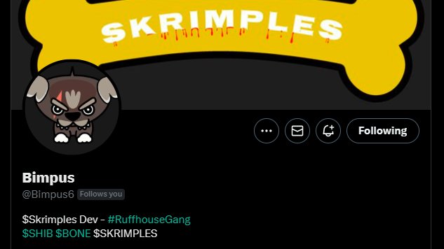 mrpumpyourbags's tweet photo. $skrimp @Skrimplesai @Bimpus6 

Some community digging has found crazy things. Connections to Shib, Andrew Lee, Dogechain, Bone, Shibarium, Shytoshi, Karma Dao, Unification(Xfund), and more. 

#crpto #shib $bone $pepe $opti $wojak $bull $musk $wsb #doge $lambo $pc $ic $bob $pleb https://t.co/AXsz75hntY