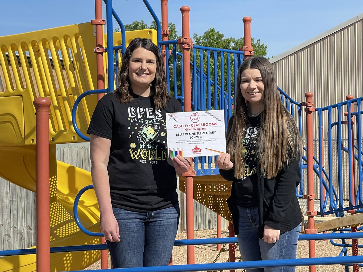 I’m so excited for these fabulous teachers who are recipients of the 2023 Casey’s Cash for Classroom Grant of $35,000 to go towards a new Early Education playground for our school! Way to go Miss Pauly and Miss McMinn! <a href="/caseysgenstore/">Casey's</a> #HereForGood