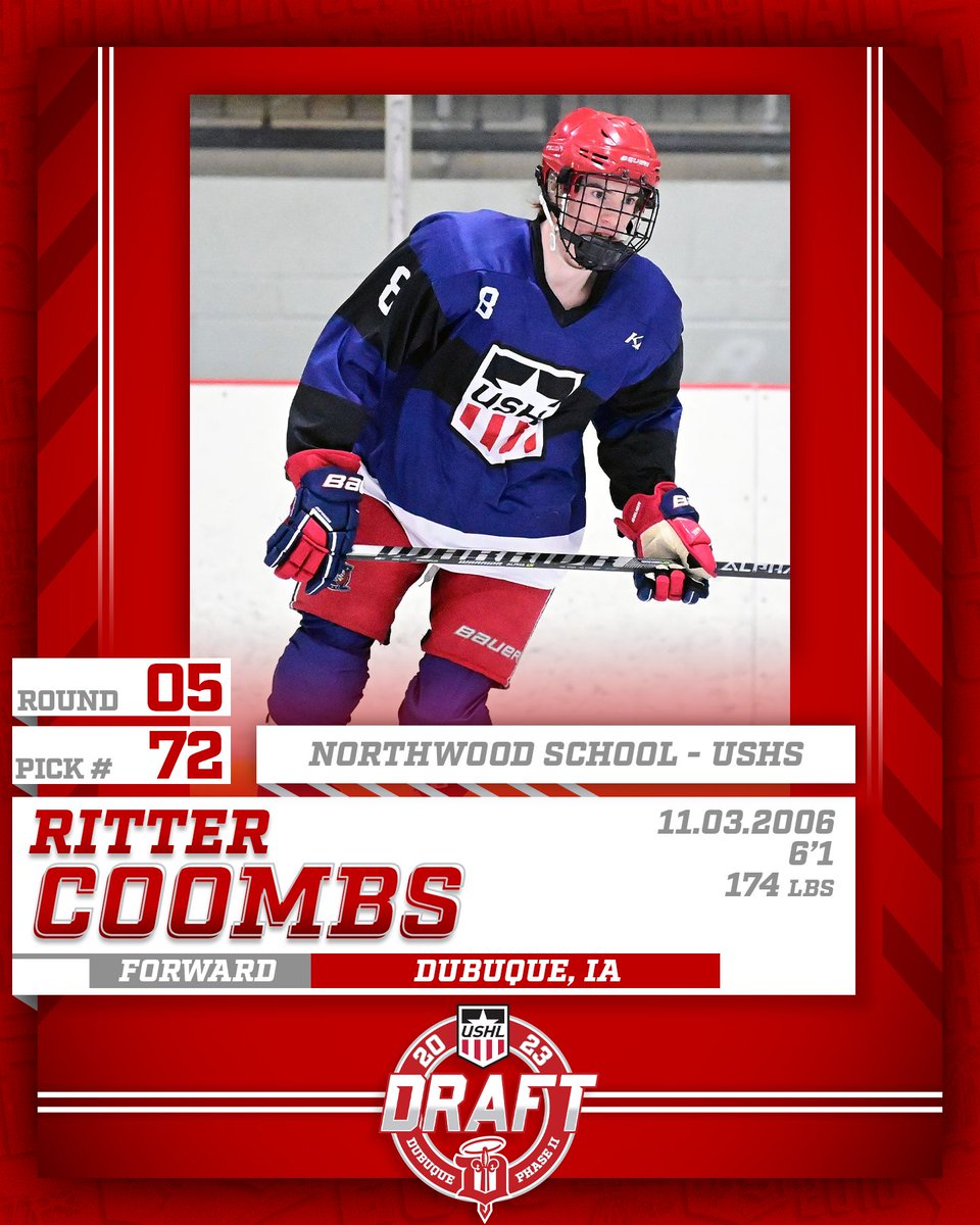 Welcome home, Ritter! With the 72nd overall pick in round five, the Fighting Saints have selected Dubuque native Ritter Coombs! #HailToTheHalo