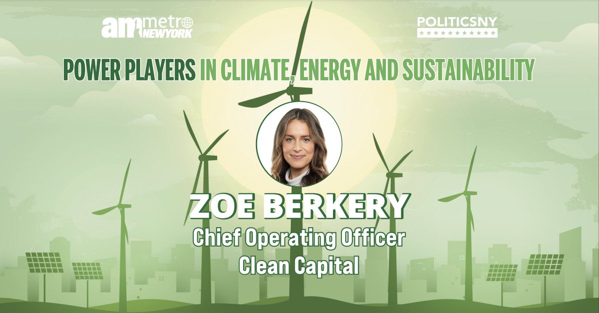 We are proud to share that Zoe Berkery, our Chief Operating Officer, was named one of @PoliticsNYnews
@amNewYork Power Players in Climate, Energy and Sustainability.

Congratulations, Zoe!

Read more here: politicsny.com/power-lists/po…

#politicsnypp #pnypp #powerlist #amnypp