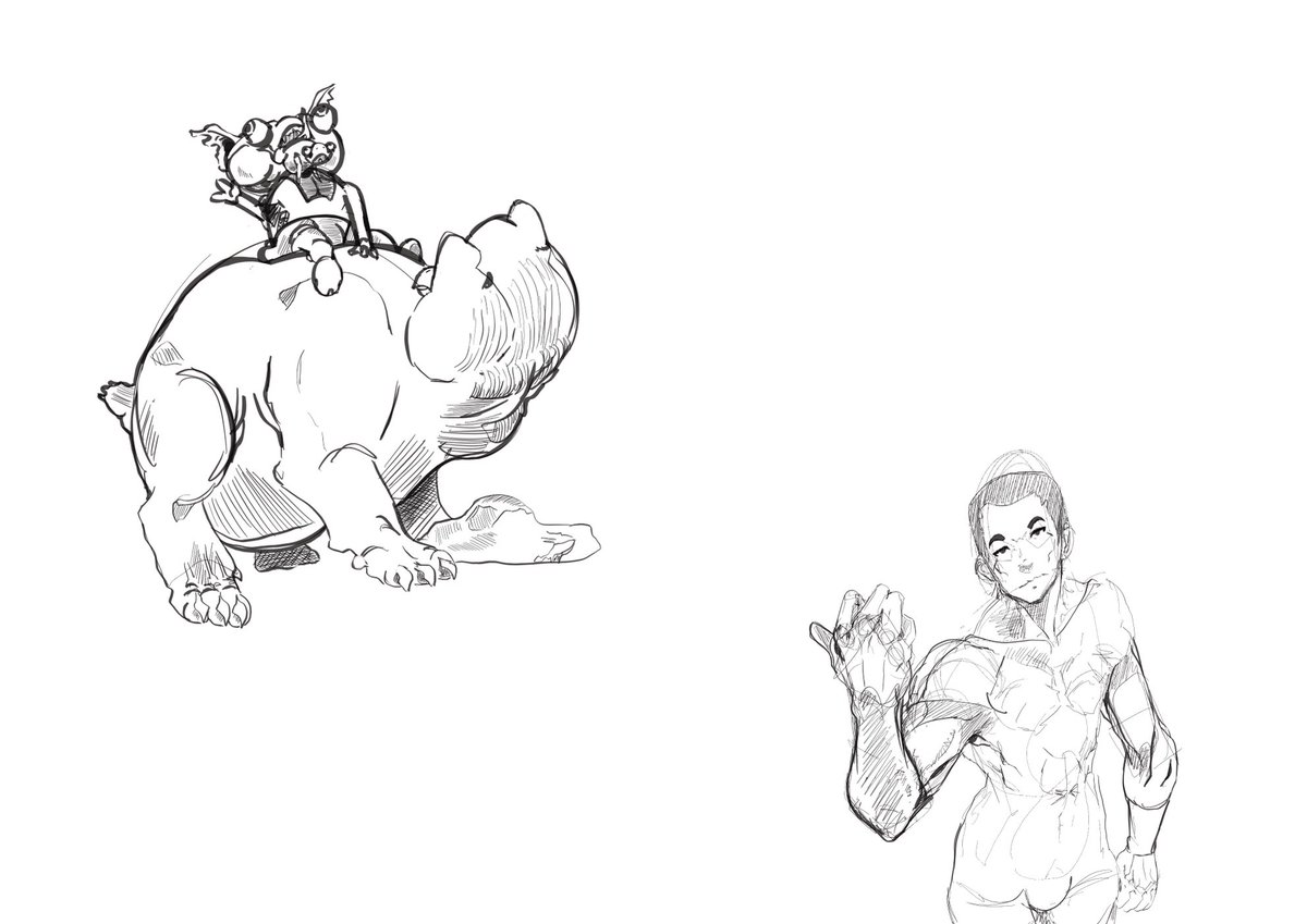 ProfesAwesome's tweet photo. Sometimes you have a gerblin riding on an owl bear…ya know?

#art #illustration #artprocess #sketch #characterdesign #worldbuilding #drawing #illustration #visdev #comics #warhammer #dnd https://t.co/2XOlkZ2YkG