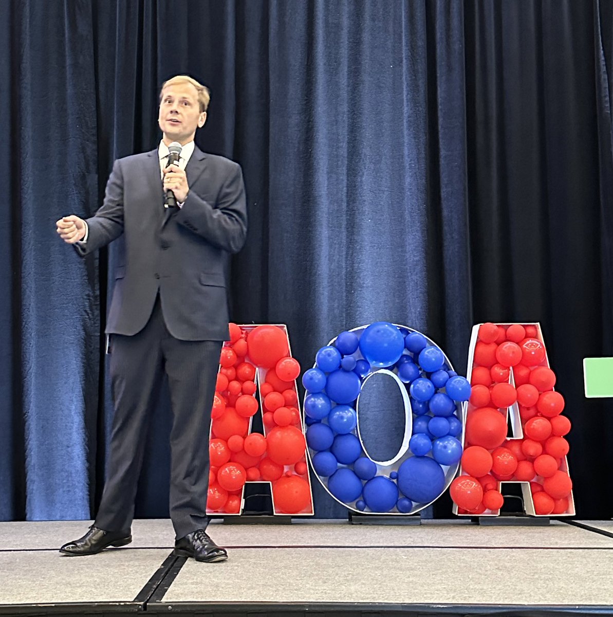 JamieCWorks's tweet photo. Nick Moore did a great job kicking off the 2023 Governor’s Summit on Talent Retention and Work-based Learning!
#AOAFUEL23 https://t.co/TZMiCPRvXh