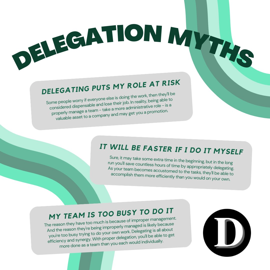delegatespace's tweet photo. Struggle with Delegation? You aren't alone! Here are some of the biggest delegation myths we hear all the time... Read more to debunk your delegation fears and create a free account today to start your Delegate Journey ↓

https://t.co/SIQhmSjaiy

#delegate #taskManager https://t.co/2RjukB1Bru