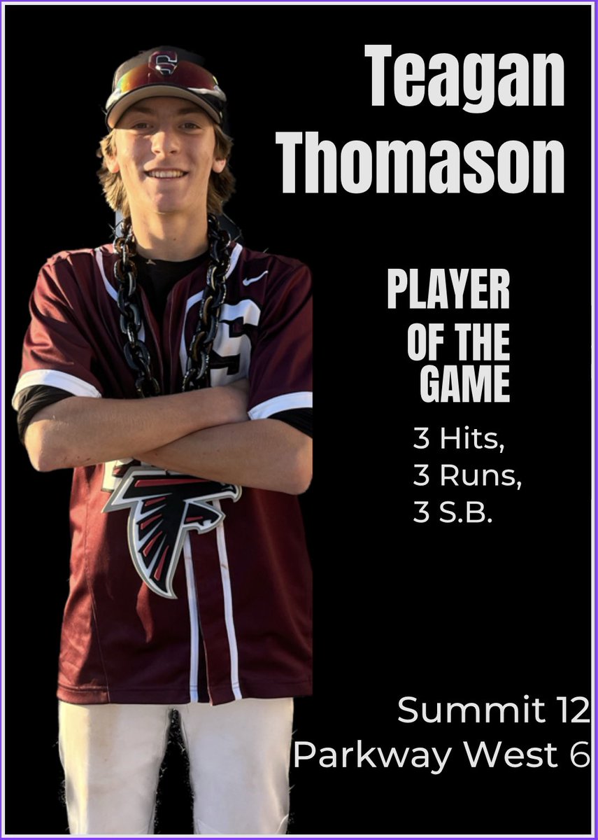 The boys showed up to play again earning the “W”against a well rounded Parkway West team. Thomason continues to heat up with a 3 hit performance and Halim goes 5 innings, 1 ER, 7 K’s.