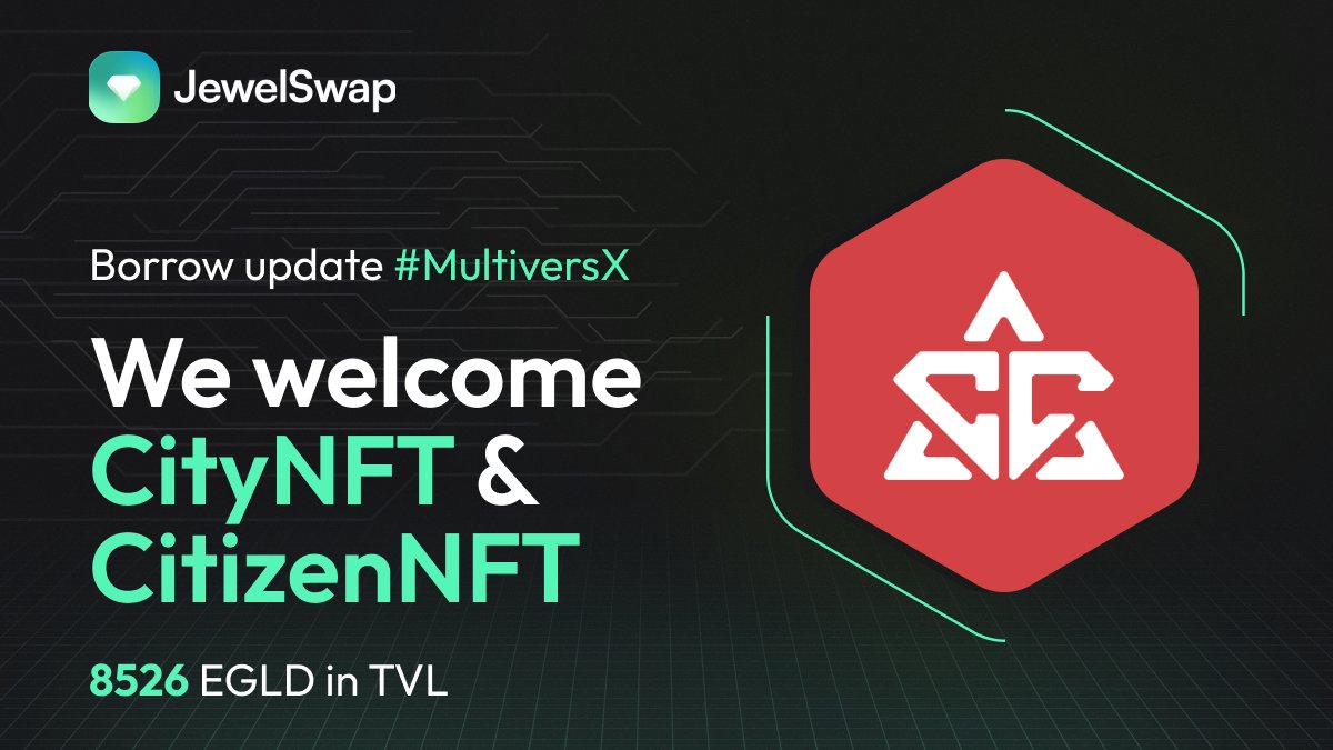 We're happy to announce that <a href="/cyberpunkcity/">Cyberpunk City</a> is joining our #MultiversXNFTs collateral! From now on, you can borrow EGLD with CityNFT or CitizenNFT up to 50% of NFT value 🔥 
We offer:
✅Borrow in less than 15 secs. 
✅As low as 0.5% interest rate.
✅Bulk Borrow, Renew &amp; Cashout.