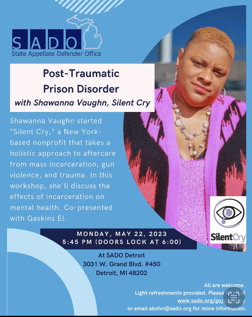 Join us on Monday May 22 at 5:45pm. Register at SADO.org/go/silentcry