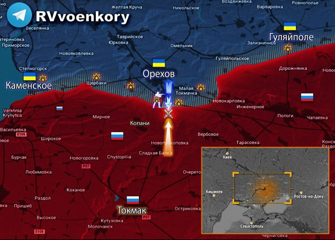 InsaleZ's tweet image. ‼The Ukrainian army went on the attack on the #Zaporozhian front 
🔥Fighting takes place north of #Robotine.