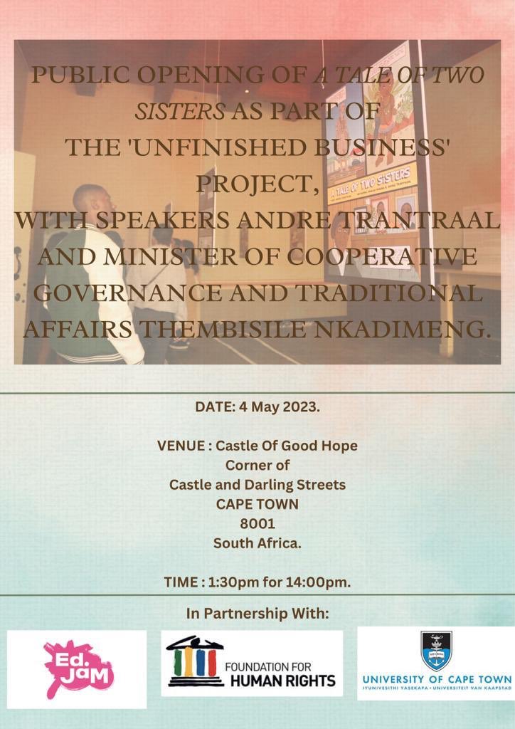 Please join us at the Castle of Good Hope tomorrow <a href="/SitesConscience/">sitesconscience</a> <a href="/FHRRights/">Foundation for Human Rights</a> <a href="/UCT_news/">UCT</a>