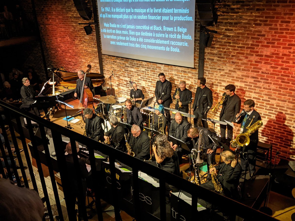 HarmonyInHarlem's tweet photo. Still on a high after Saturday's concert at Le #BalBlomet in #Paris with Laurent Mignard's Duke Orchestra.
A world premier of #Boola by #dukeellington with the scores discovered by me, coordinated with readings from Duke's original script. An important moment in #jazz history. https://t.co/h5AiGVfr7k