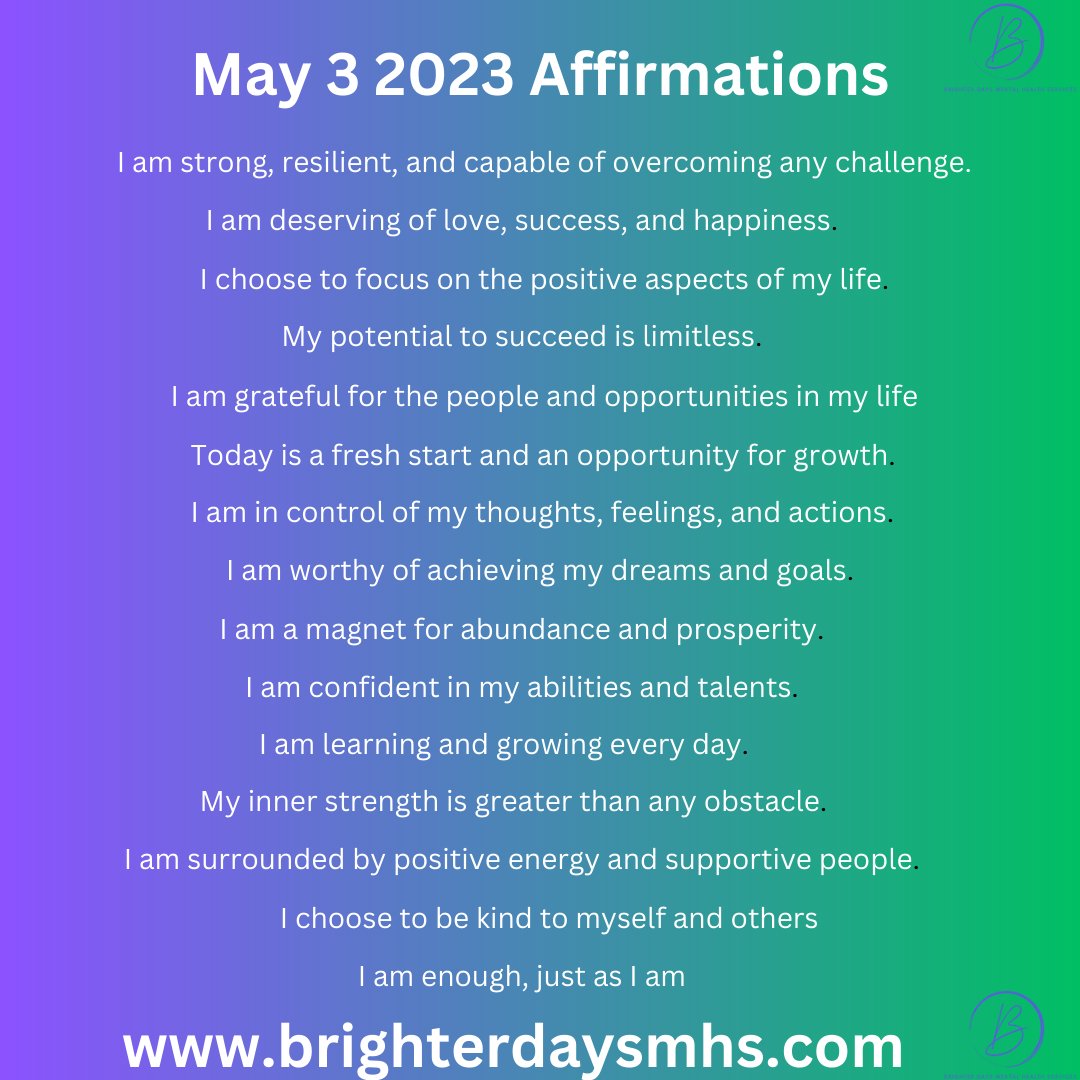 Brighter Days Mental Health Services tweet media