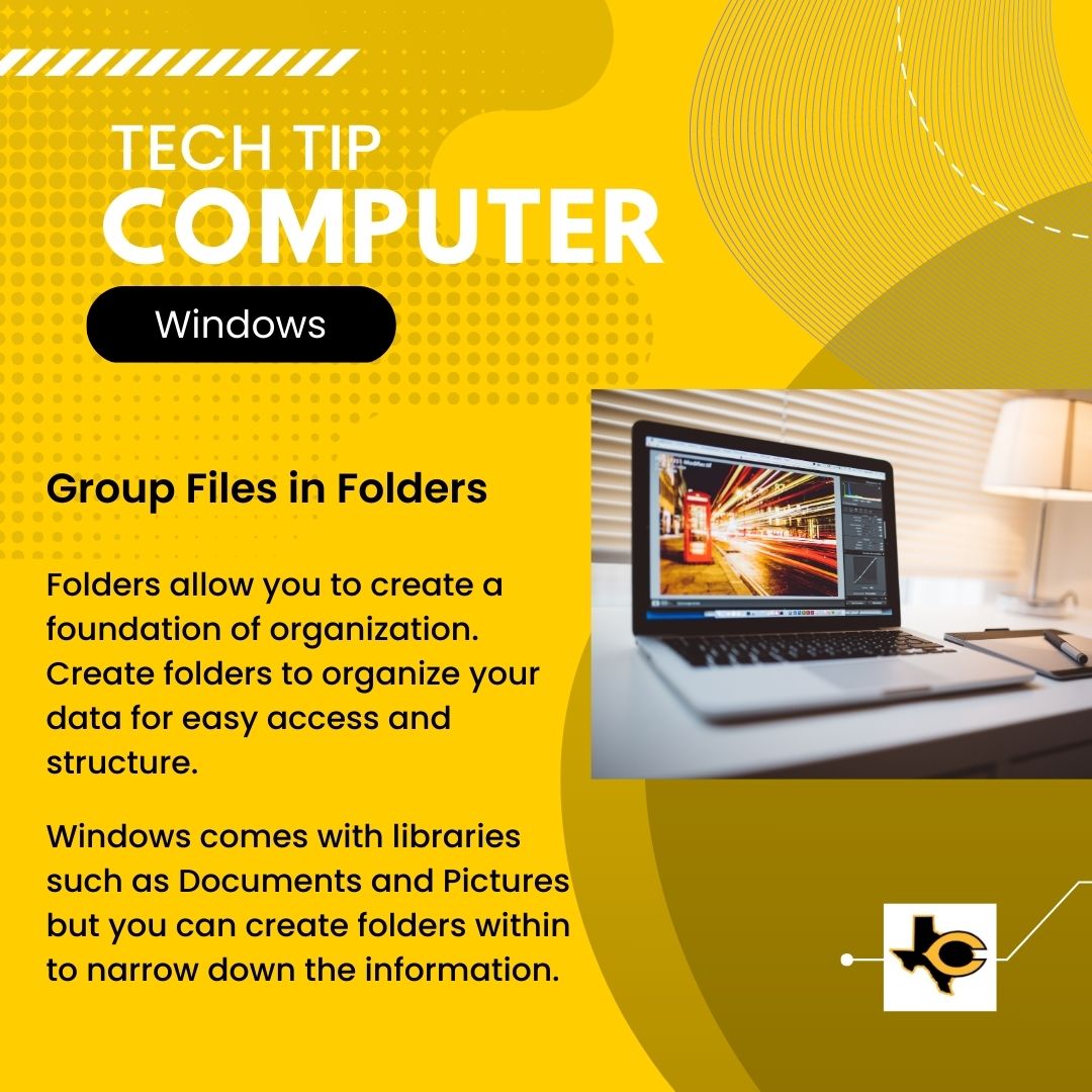 CrandallISDTech's tweet image. #techtip for #windowscomputer #organization Keep Files in Folders for easy access and structure. #cisdinfluencer