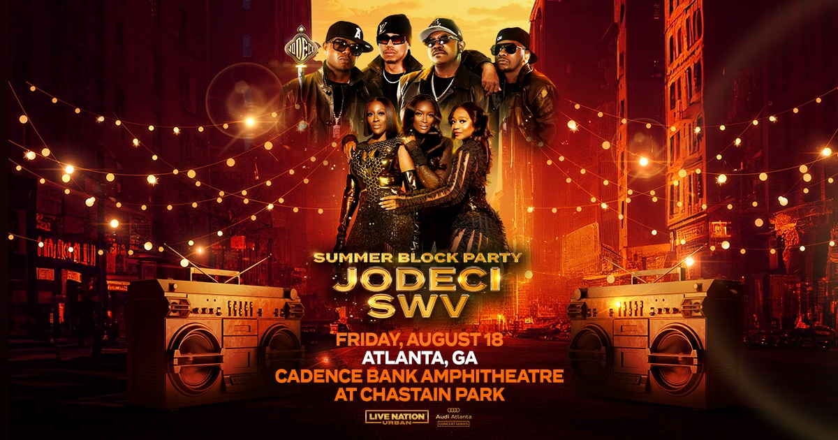 🚨 CONCERT ALERT 🚨 Jodeci is going on tour with SWV &amp; they're coming to ATL! Listen to Q99.7 &amp; visit LiveNation.com for tix! 🎶⁣⁣❤
🎤 Jodeci &amp; SWV: Summer Block Party
📍 @CadenceBankAmp⁣⁣
⁣⁣⁣⁣🗓️ 8/18/23
🎫 Onsale NOW at bit.ly/3VvFcBP
#SummerBlockParty