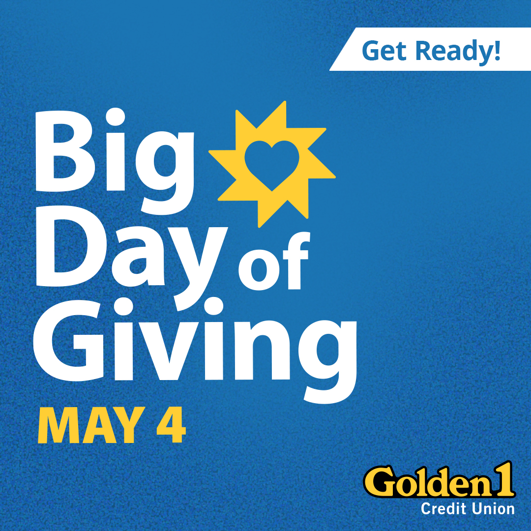 golden1cu's tweet photo. Tomorrow is the 11th annual Big Day of Giving and we’re ready to be #StrongerTogether by matching your donations up to $100k proportional match! 

We can’t wait to see how you make this year even bigger! 

🎁: https://t.co/2raudaCo8W

#BigDayOfGiving #Golden1Gives #BDOG2023 https://t.co/Dhq6A1gVNA